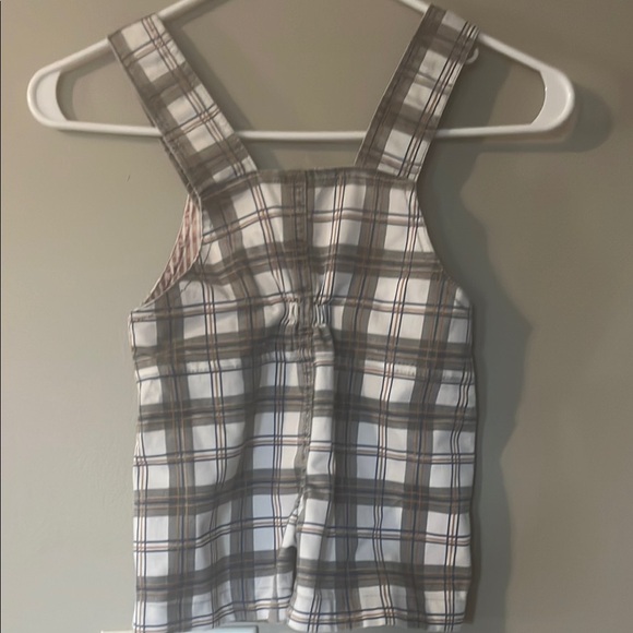 Plaid Overalls with Mickey Mouse Patches - Picture 3 of 3